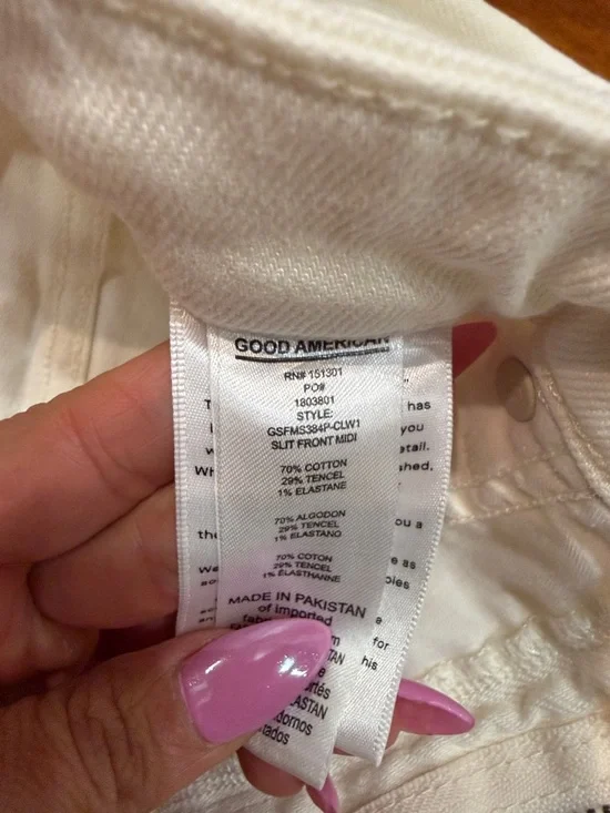 Good American Cream Midi Skirt - Picture 3 of 5